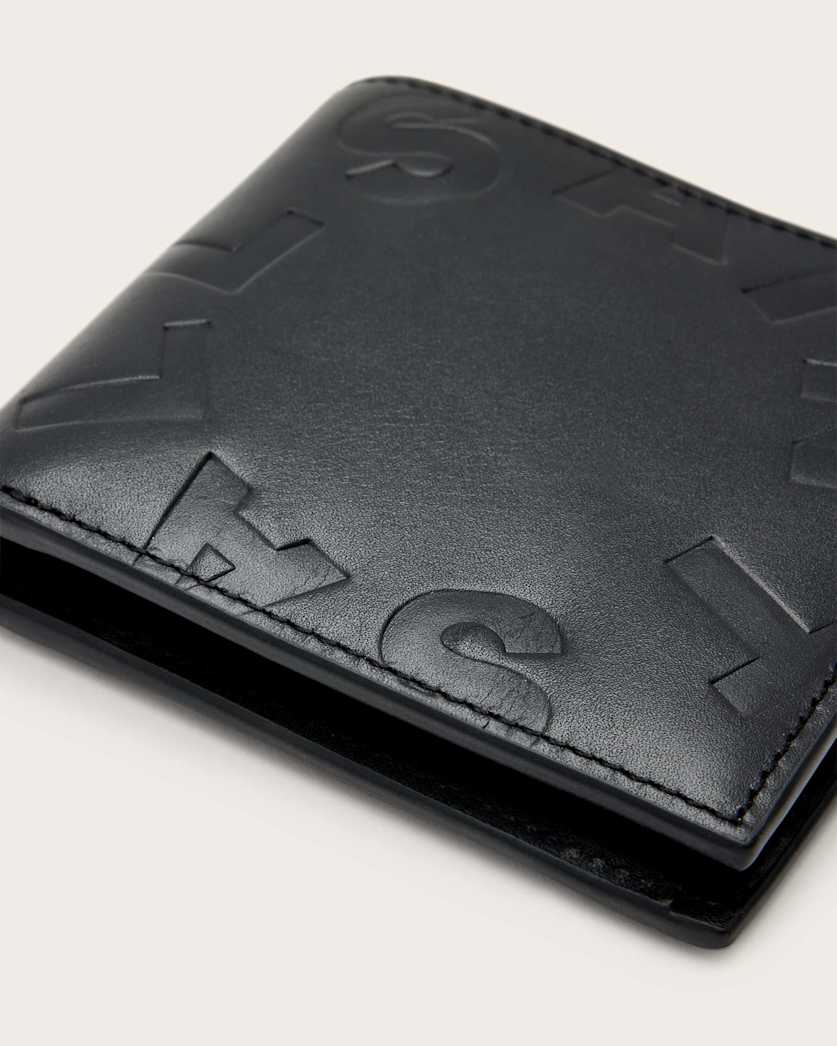 Delph Tierra Bi-Fold Leather Wallet Black | ALLSAINTS